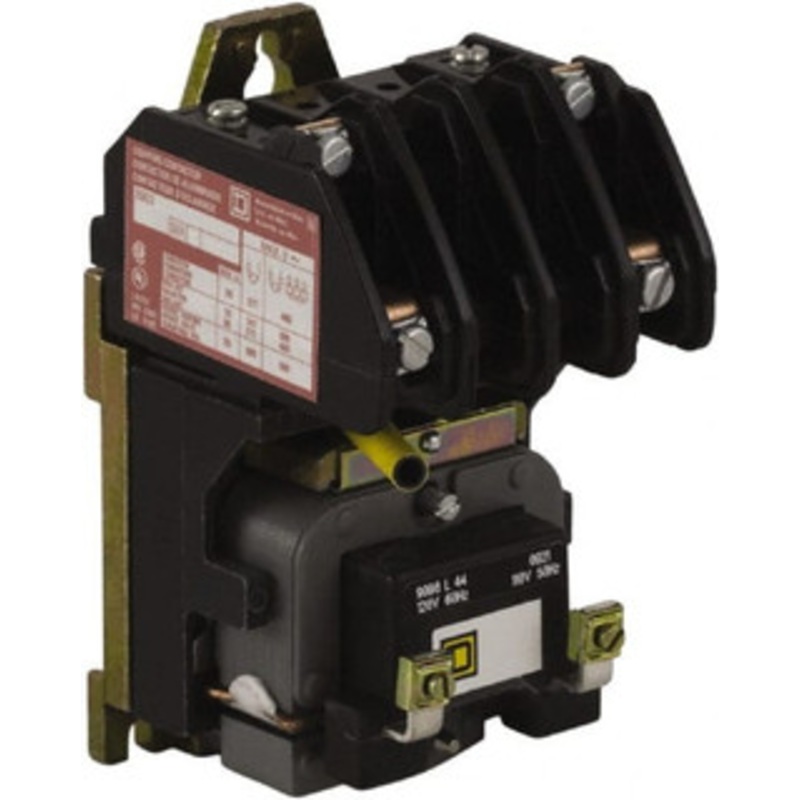 Square D No Enclosure, 2 Pole, Electrically Held Lighting Contactor 20 A (Tungsten), 30 A (Fluorescent), 110 VAC at 50 Hz, 120 VAC at 60 Hz, 2NO Contact Configuration 8903LO20V02 - 69666527
