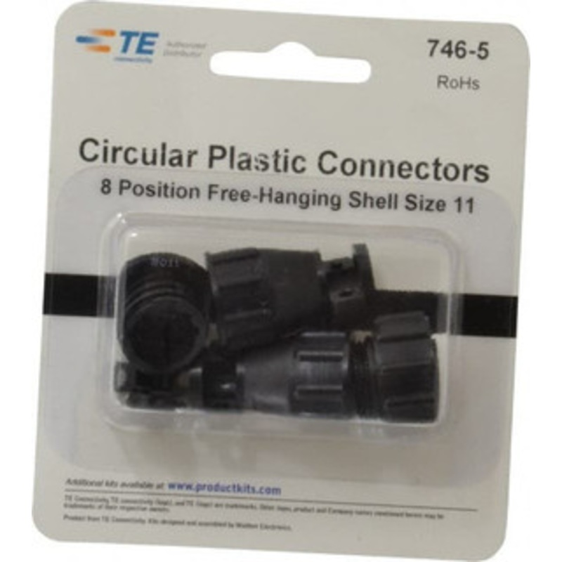 TE Connectivity Free Hanging Connector Kit 11 to 8 AWG Compatible Wire Size 746-5 - 07513096