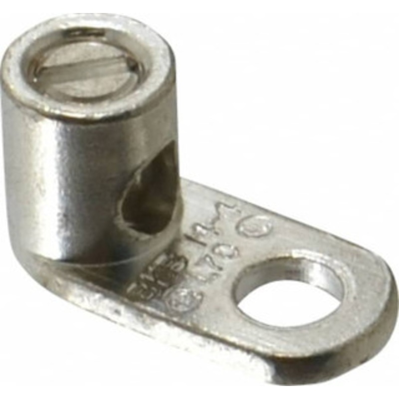 Thomas & Betts 14-4 AWG Noninsulated Lug Connection D Shaped Ring Terminal 3/8 Stud, 1-1/8 OAL x 17/32 Wide, Tin Plated Copper Contact L70P - 54056015