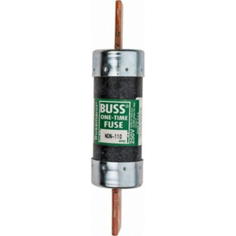 Bussmann 125 VDC, 250 VAC, 110 Amp, Fast-Acting General Purpose Fuse Bolt-on Mount, 7-1/8 OAL, 10 (RMS Symmetrical) kA Rating, 1-9/16 Diam NON-110 - 74701103