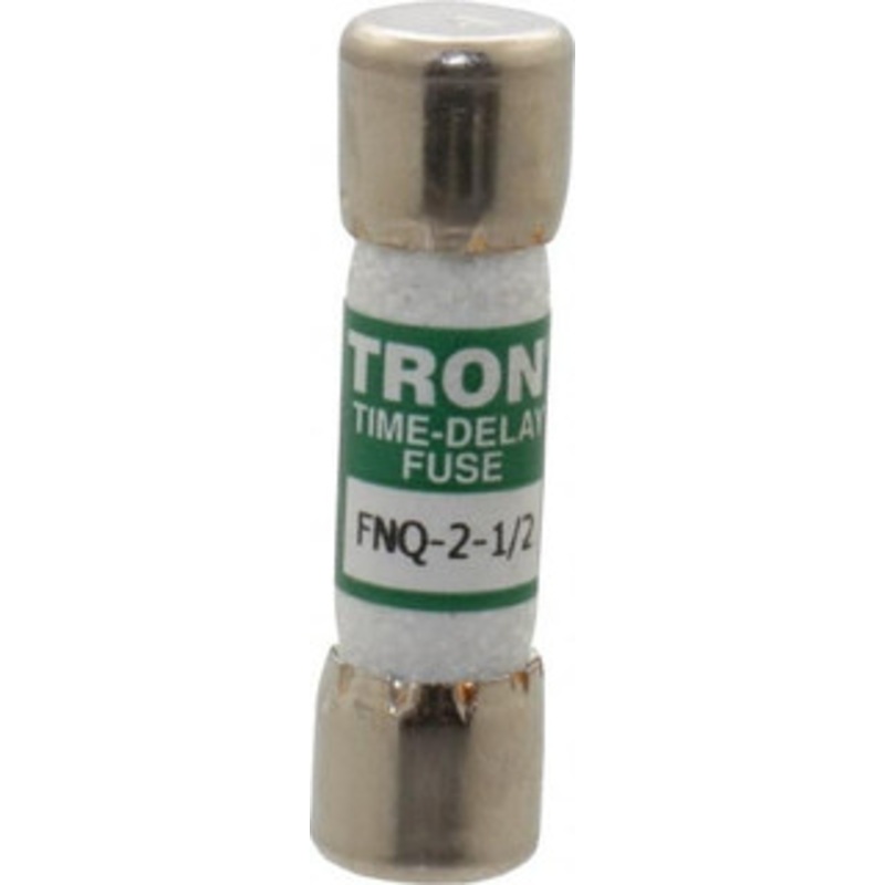 Bussmann 500 VAC, 2.5 Amp, Time Delay General Purpose Fuse Fuse Holder Mount, 1-1/2 OAL, 10 at AC kA Rating, 13/32 Diam FNQ-2-1/2 - 75915348