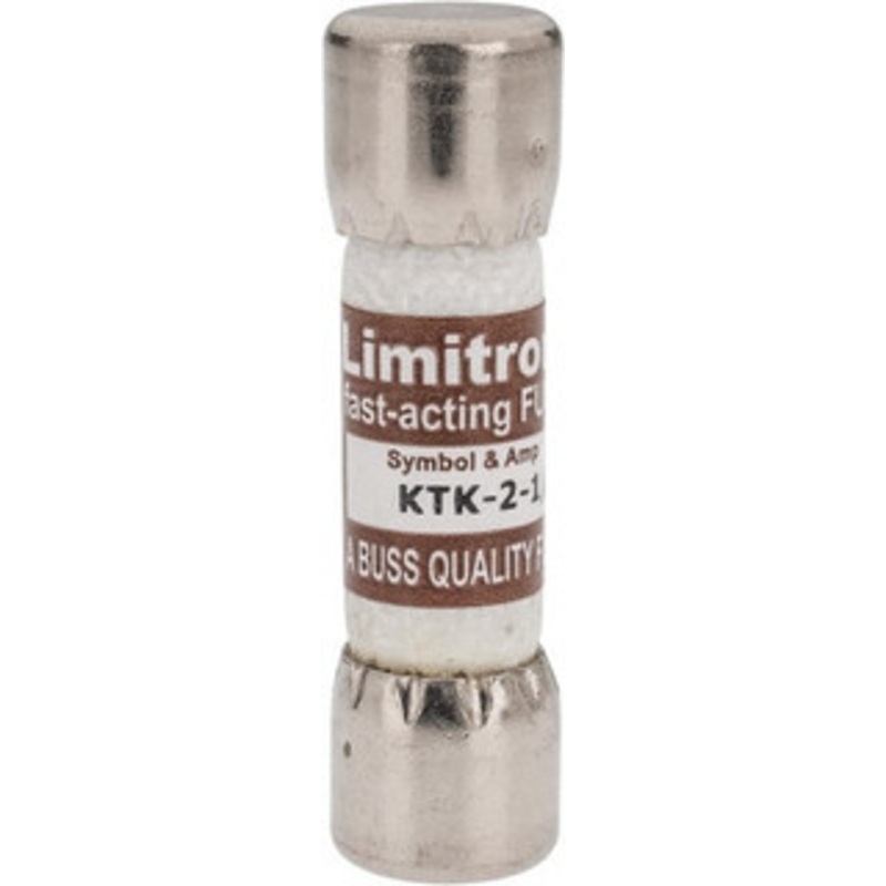 Bussmann 600 VAC, 2.5 Amp, Fast-Acting General Purpose Fuse Fuse Holder Mount, 1-1/2 OAL, 100 at AC kA Rating, 13/32 Diam KTK-2-1/2 - 84682319