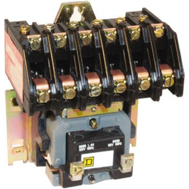 Square D No Enclosure, 6 Pole, Electrically Held Lighting Contactor 20 A (Tungsten), 30 A (Fluorescent), 110 VAC at 50 Hz, 120 VAC at 60 Hz, 6NO Contact Configuration 8903LO60V02 - 51532075