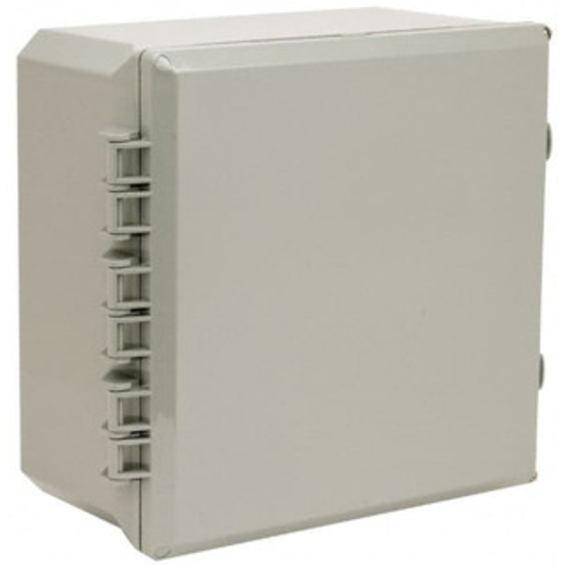 Thomas & Betts NEMA 1, 2, 3, 4, 12, 3S, 3SX, 3X, 4X Polycarbonate Standard Enclosure with Hinge Flat Cover 12 Wide x 12 High x 6 Deep, Impact Resistant NJ12126 - 54089339