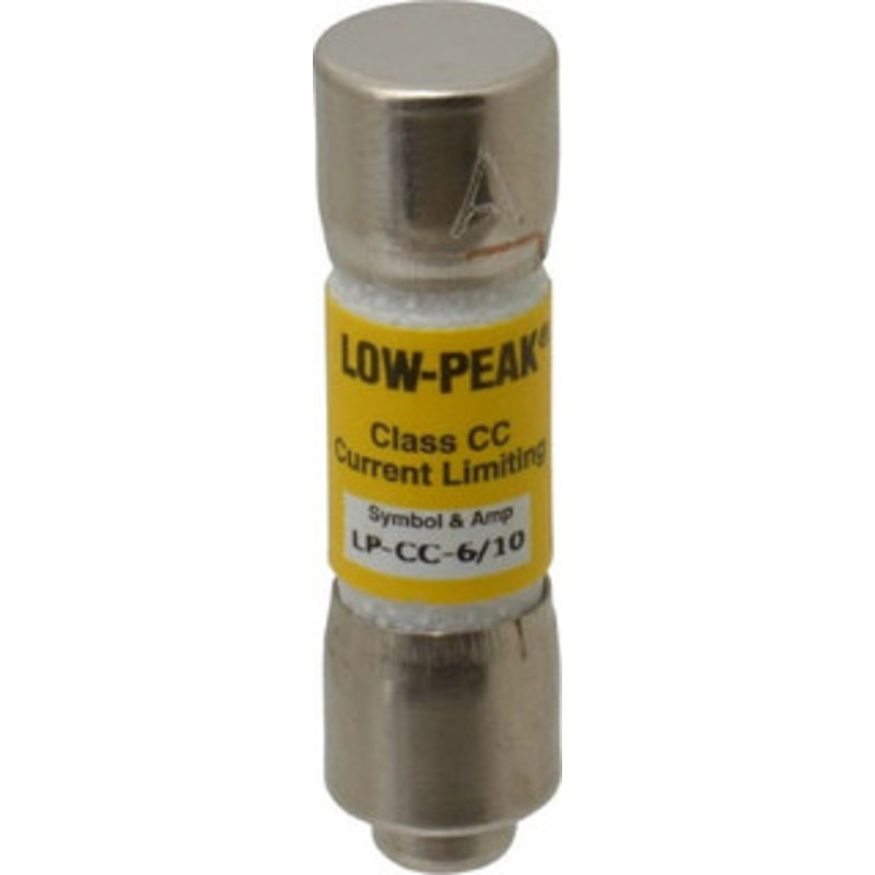 Bussmann 150 VDC, 600 VAC, 0.6 Amp, Time Delay General Purpose Fuse Fuse Holder Mount, 1-1/2 OAL, 20 at DC, 200 at AC (RMS) kA Rating, 13/32 Diam LP-CC-6/10 - 84720697