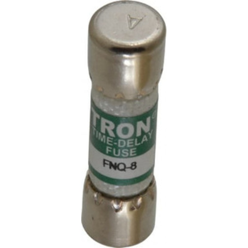 Bussmann 500 VAC, 8 Amp, Time Delay General Purpose Fuse Fuse Holder Mount, 1-1/2 OAL, 10 at AC kA Rating, 13/32 Diam FNQ-8 - 75915546