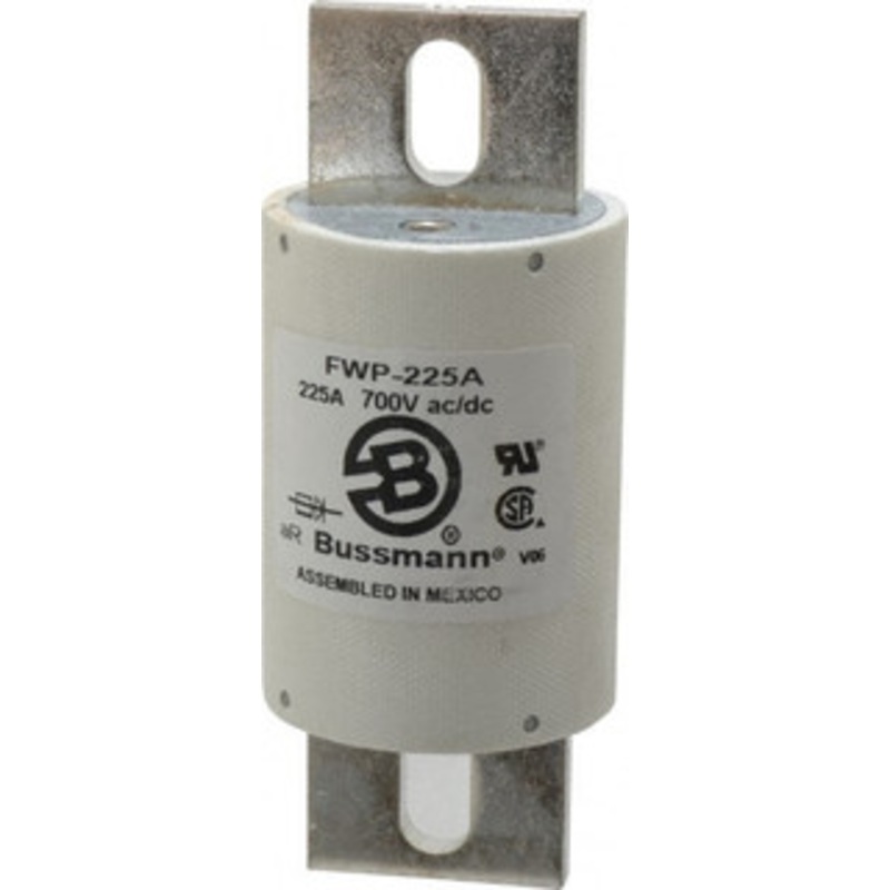 Bussmann 700 VAC/VDC, 225 Amp, Fast-Acting Semiconductor/High Speed Fuse Stud Mount Mount, 5-3/32 OAL, 200 (RMS), 50 at DC kA Rating, 2 Diam FWP-225A - 75383042