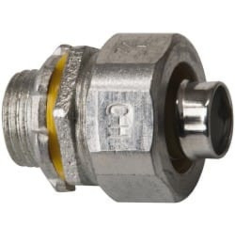 Crouse-Hinds 1/2 Trade Liquidtight Conduit Connector Malleable Iron, Noninsulated, Straight Connector, Threaded Connection LT50 - 04913745