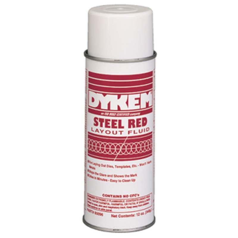Dykem Steel Red Layout Fluid, 12 oz. Aerosol - 80096