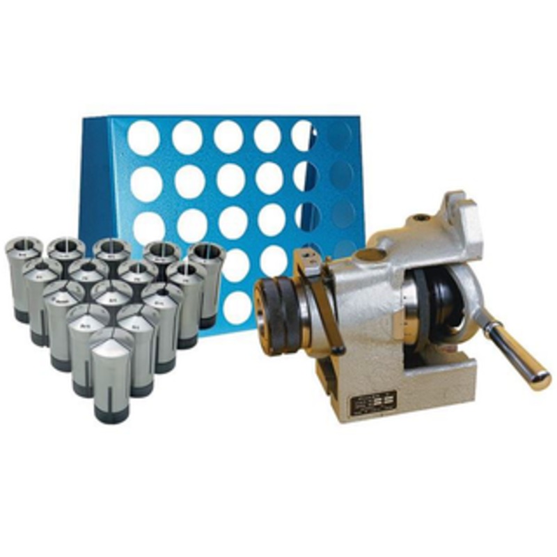 Precise 15 Piece Collet Set, Indexer & 5C Collet Rack 5C-SSCR