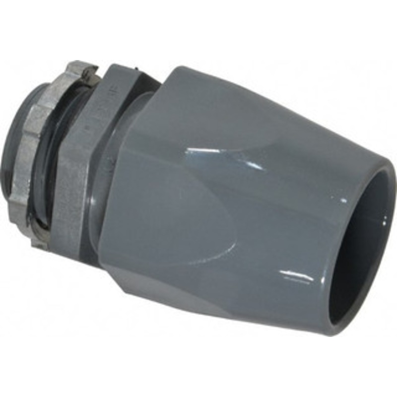 Thomas & Betts 1 Trade Liquidtight Conduit Connector Thermoplastic, Insulated, Straight Connector, Threaded Connection LT43F - 54087853