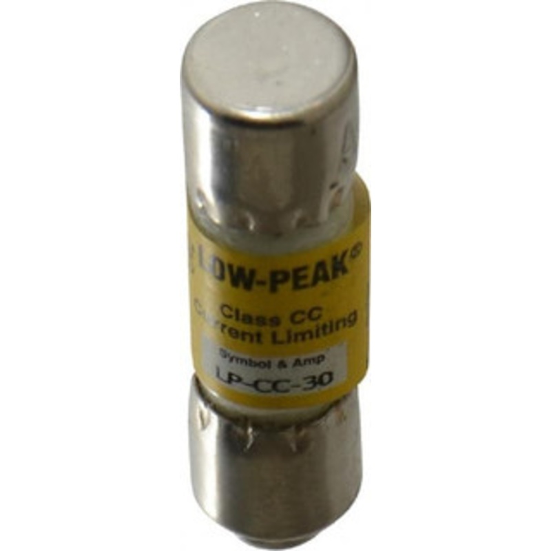 Bussmann 300 VDC, 600 VAC, 30 Amp, Time Delay General Purpose Fuse Fuse Holder Mount, 1-1/2 OAL, 20 at DC, 200 at AC (RMS) kA Rating, 13/32 Diam LP-CC-30 - 74760703