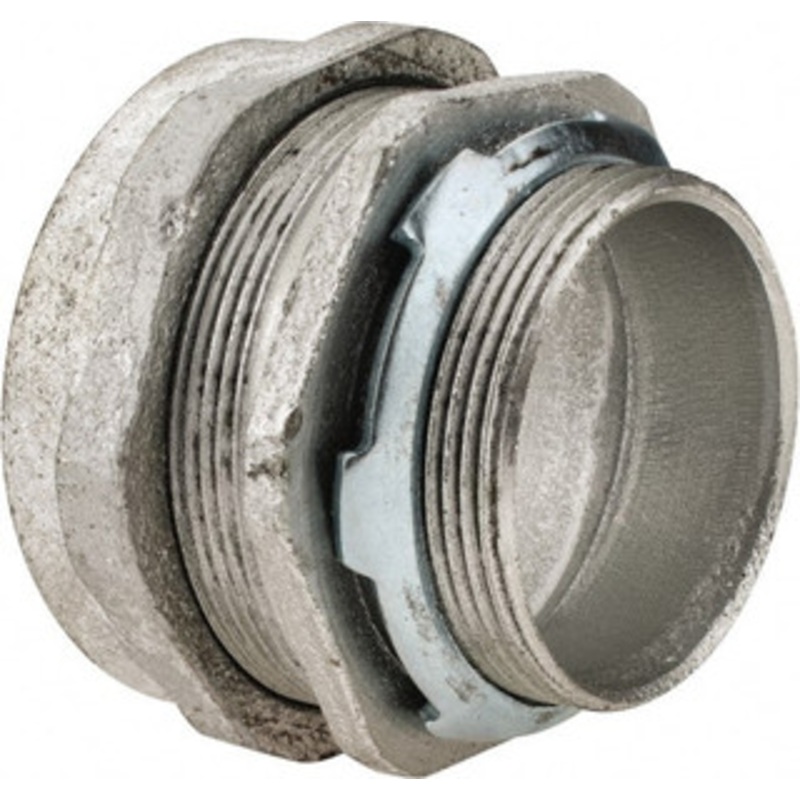 Crouse-Hinds 2 Trade Rigid/Intermediate (IMC) Conduit Connector Malleable Iron, Noninsulated, Straight Connector, Compression Connection CPR6 - 04504908