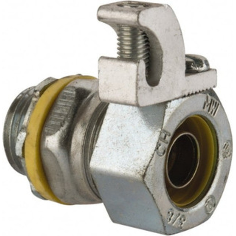 Crouse-Hinds 3/8 Trade Liquidtight Conduit Connector Malleable Iron, Noninsulated, Straight Connector, Threaded Connection LT38G - 04913695