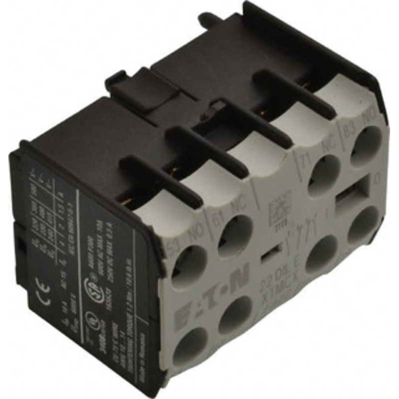 Eaton Cutler-Hammer 6 to 9 Amp, Contactor Front Mount Auxiliary Contact For Use with Miniature Contactor and XTRM Miniature Control Relay XTMCXFA22 - 08805228