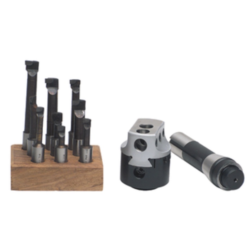 Precise 1/2 Straight Shank 7/8-20 Thread 2 Boring Head Combo Set w/Boring Bars - BHS-202-1/2