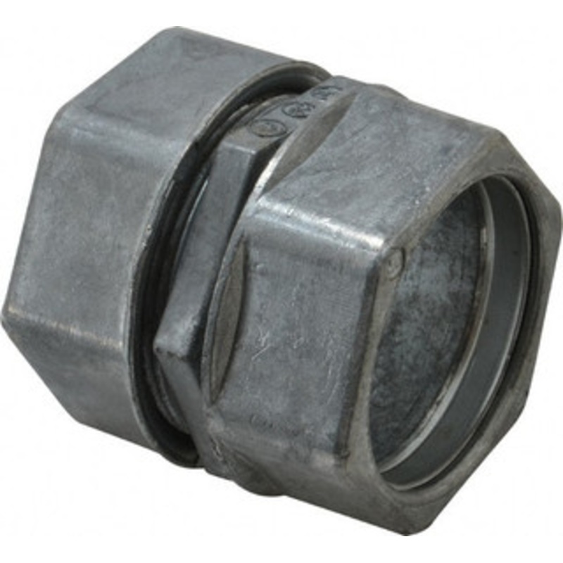 Thomas & Betts 1-1/2 Trade EMT Conduit Coupling Die Cast Zinc, Noninsulated, Compression Connection TK215SC - 00155275