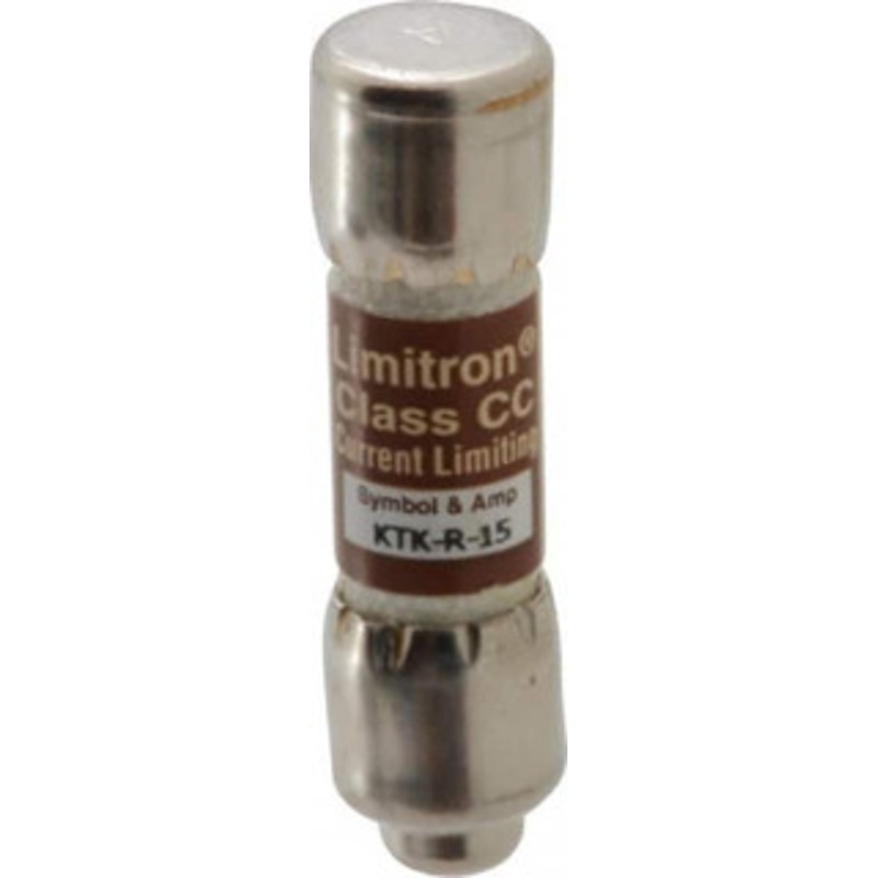 Bussmann 600 VAC, 15 Amp, Fast-Acting General Purpose Fuse Fuse Holder Mount, 1-1/2 OAL, 200 at AC (RMS) kA Rating, 13/32 Diam KTK-R-15 - 74760331