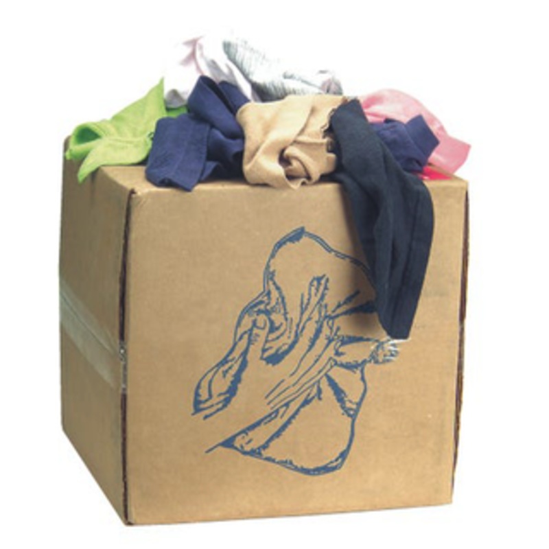 Precise Assorted Dry Cloth Economy Rags, 25 lbs. Container Size - R3320-25