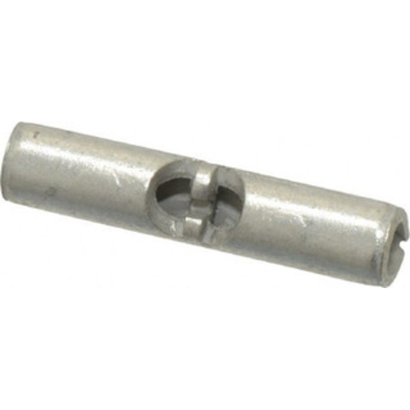 Thomas & Betts 22 to 18 AWG Compatible, Noninsulated, Crimp-On Butt Splice Terminal 2 Wire Entries, Copper Contacts, Tin Contact Plating, 0.62 OAL, Red 2A-18 - 54063268