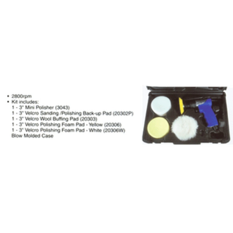 Astro Pneumatic 3 Mini Dual Action Polisher Kit - 3055