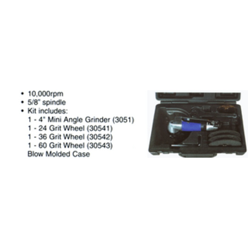 Astro Pneumatic 4 Mini Angle Grinder Kit - 3054