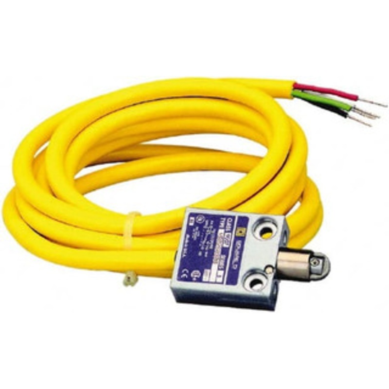 Square D SPDT, NC/NO, Multiple VDC Levels, Prewired Terminal, Parallel Roller Plunger Actuator, General Purpose Limit Switch 1, 2, 4, 6, 6P NEMA Rating, IP67 IPR Rating, 80 Ounce Operating Force 9007MS02S0300 - 59760595
