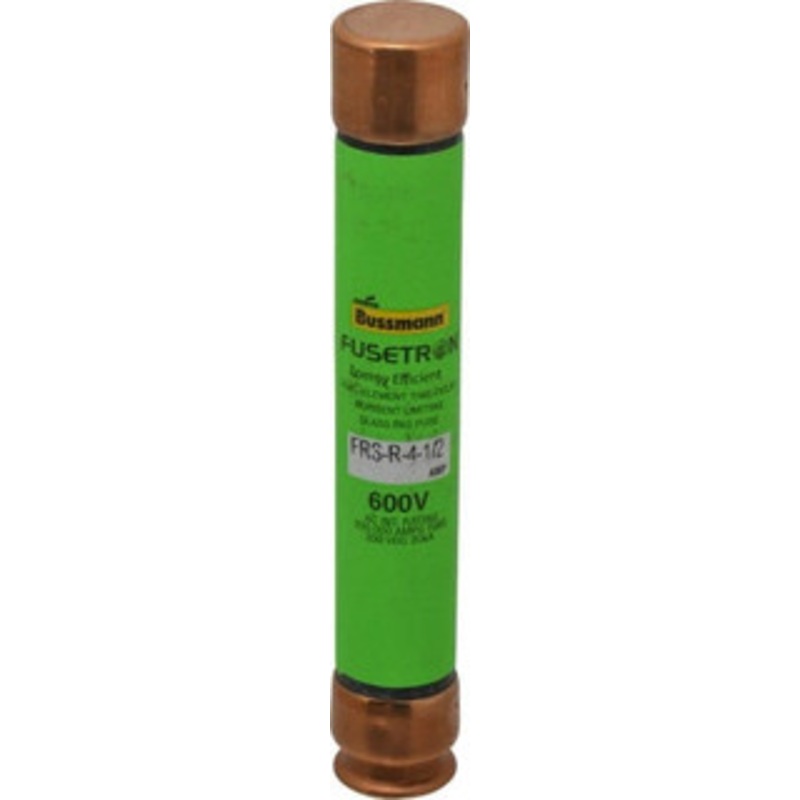 Bussmann 300 VDC, 600 VAC, 4.5 Amp, Time Delay General Purpose Fuse Fuse Holder Mount, 127mm OAL, 20 at DC, 200 (RMS) kA Rating, 13/16 Diam FRS-R-4-1/2 - 75908822