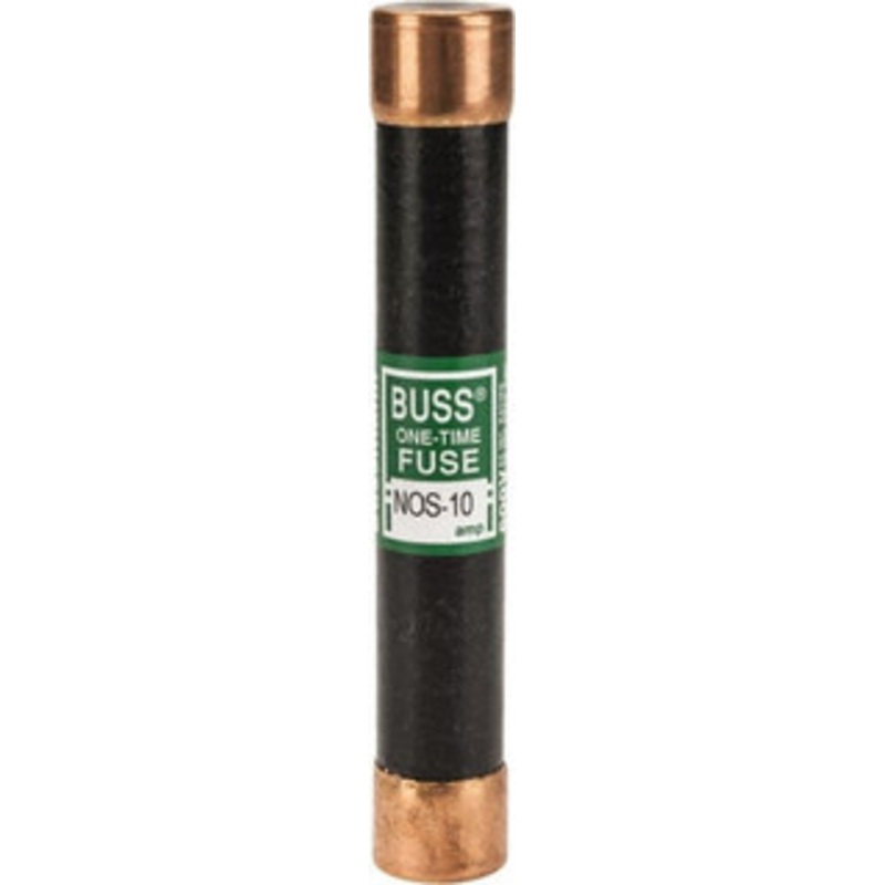 Bussmann 600 VAC, 10 Amp, Fast-Acting General Purpose Fuse Fuse Holder Mount, 127mm OAL, 50 at AC/DC kA Rating, 13/16 Diam NOS-10 - 74740598