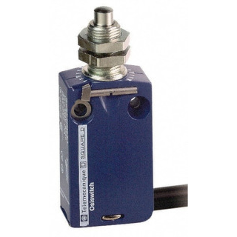 Telemecanique Sensors SPDT, NC/NO, 240 VAC, 250 VDC, Removable Cable Terminal, End Plunger Actuator, General Purpose Limit Switch 1, 2, 6, 12, 13, 4X, 6P NEMA Rating, IP66, IP67, IP68 IPR Rating XCMD21F0L1 - 59759670