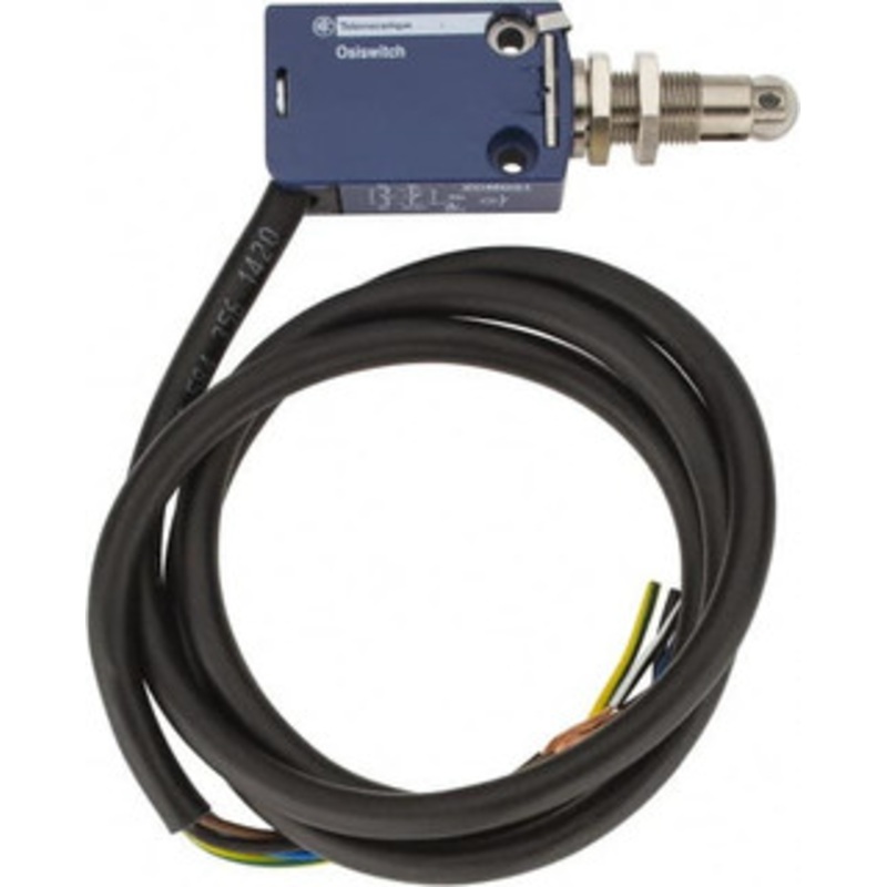 Telemecanique Sensors SPDT, NC/NO, 240 VAC, 250 VDC, Removable Cable Terminal, Roller Plunger Actuator, General Purpose Limit Switch 1, 2, 6, 12, 13, 4X, 6P NEMA Rating, IP66, IP67, IP68 IPR Rating XCMD21F2L1 - 59759688