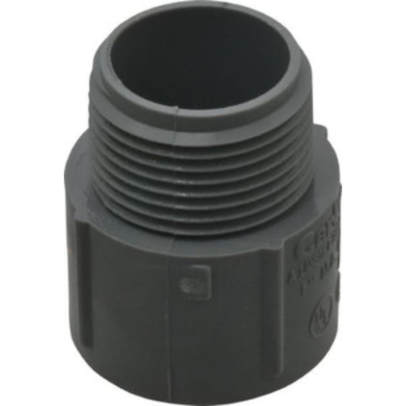 Thomas & Betts 1 Trade Rigid Conduit Male Adapter PVC, Insulated, Threaded Connection E943F - 54087721