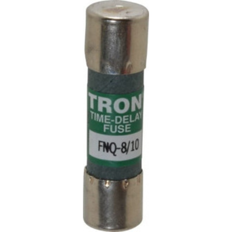Bussmann 500 VAC, 0.8 Amp, Time Delay General Purpose Fuse Fuse Holder Mount, 1-1/2 OAL, 10 at AC kA Rating, 13/32 Diam FNQ-8/10 - 75915553