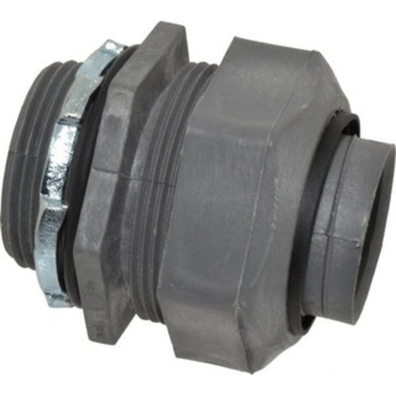 Thomas & Betts 1-1/4 Trade Liquidtight Conduit Connector Thermoplastic, Insulated, Straight Connector, Threaded Connection LT43G - 54087861