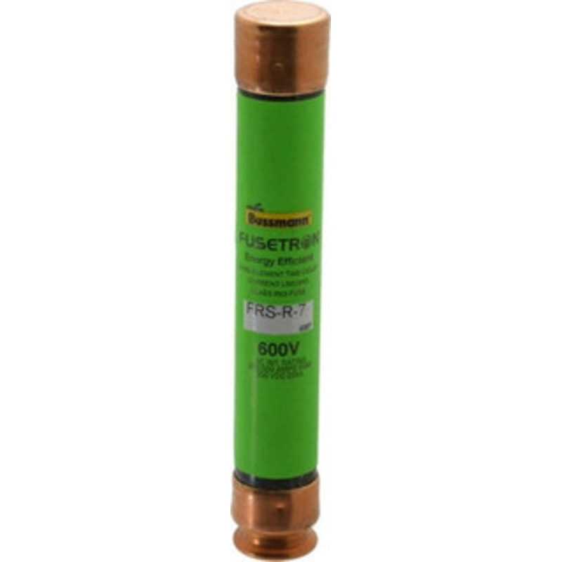 Bussmann 300 VDC, 600 VAC, 7 Amp, Time Delay General Purpose Fuse Fuse Holder Mount, 127mm OAL, 20 at DC, 200 (RMS) kA Rating, 13/16 Diam FRS-R-7 - 75908970