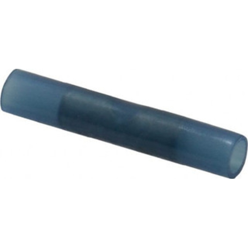 Thomas & Betts 16 to 14 AWG Compatible, Nylon Fully Insulated, Crimp-On Butt Splice Terminal 2 Wire Entries, Copper Contacts, Tin Contact Plating, 1.19 OAL, Blue 2RB14 - 54063219