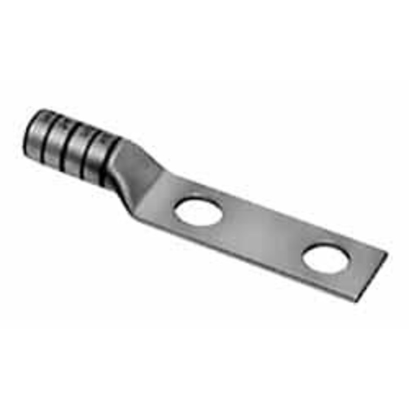 Thomas & Betts 500 kcmil Wire Noninsulated Compression Connection Rectangle Ring Terminal 1/2 Stud, 6 OAL x 1.61 Wide, Tin Plated Copper Contact 54876BE - 54059332