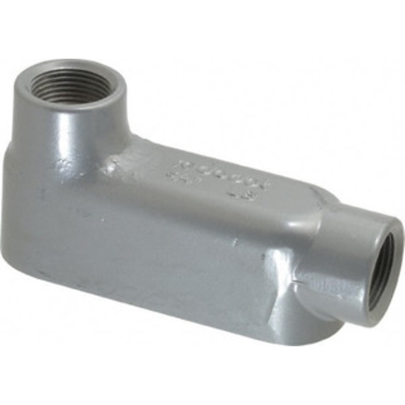 Thomas & Betts LB Body, 3/4 Trade, IMC, Rigid Aluminum Conduit Body Oval, 5-1/8 OAL, 7.3 cc Capacity, Gray ALB-2 - 82678368