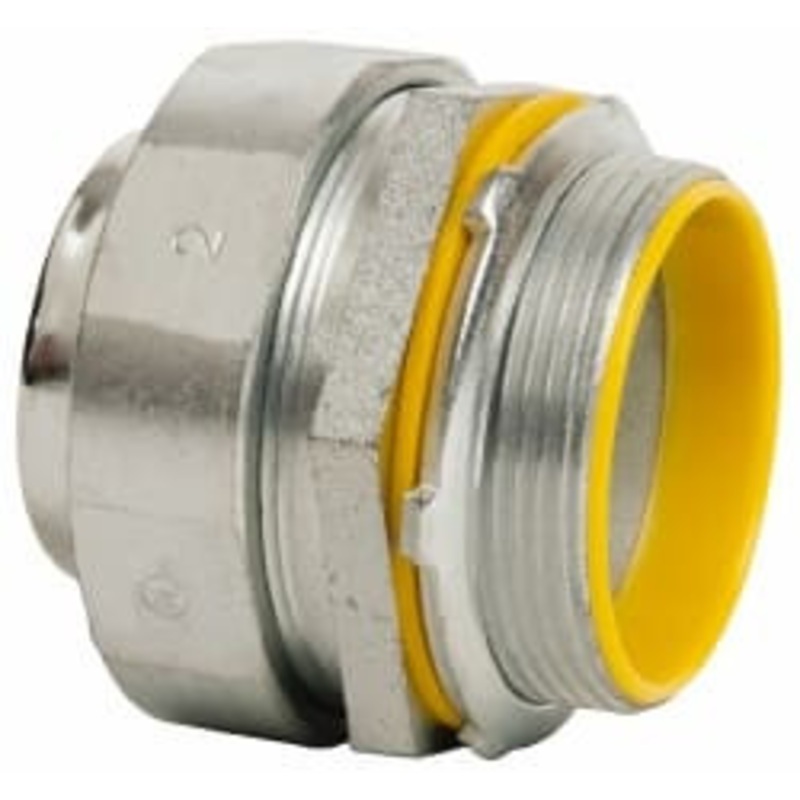 Crouse-Hinds 2 Trade Liquidtight Conduit Connector Malleable Iron, Insulated, Straight Connector, Threaded Connection LTB200 - 04517587