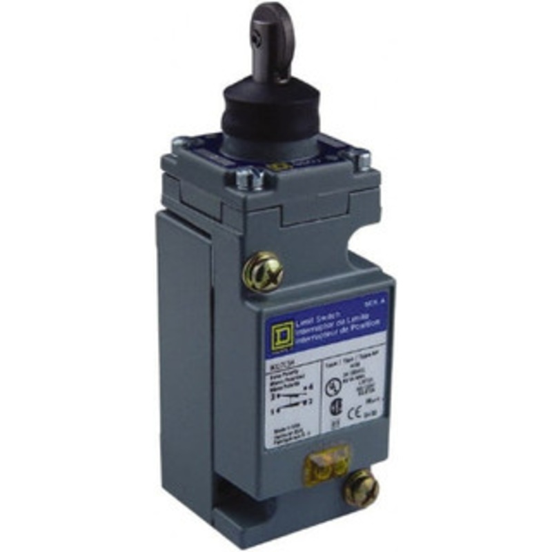 Square D DPDT, 2NC/2NO, 600 Volt Screw Terminal, Roller Plunger Actuator, General Purpose Limit Switch 1, 2, 4, 6, 12, 13, 6P NEMA Rating, IP67 IPR Rating 9007C62D - 52647260