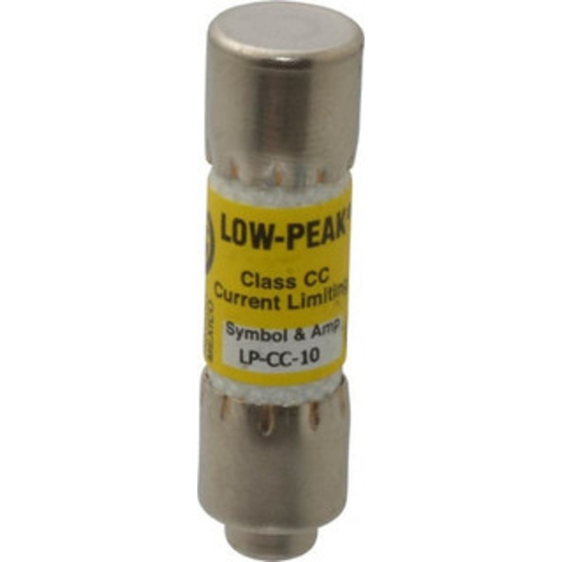 Bussmann 150 VDC, 600 VAC, 10 Amp, Time Delay General Purpose Fuse Fuse Holder Mount, 1-1/2 OAL, 20 at DC, 200 at AC (RMS) kA Rating, 13/32 Diam LP-CC-10 - 74760588