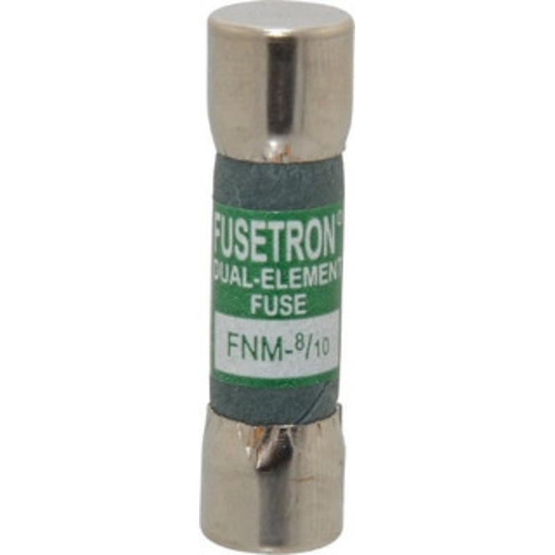 Bussmann 250 VAC, 0.8 Amp, Time Delay General Purpose Fuse Fuse Holder Mount, 1-1/2 OAL, 10 at 125 V kA Rating, 13/32 Diam FNM-8/10 - 76636711