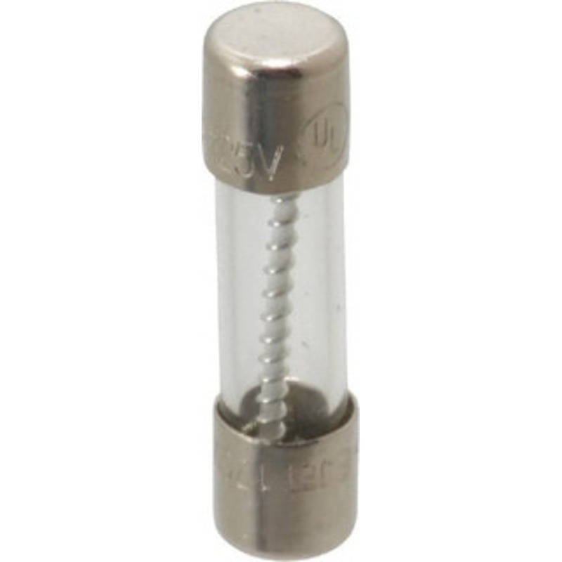 Ferraz Shawmut 125 VAC, 5 Amp, Time Delay Miniature Glass Fuse Clip Mount, 20mm OAL, 10 kA Rating, 5mm Diam GSC5-MSC - 00176560
