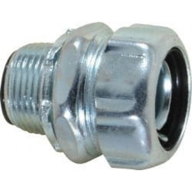 Thomas & Betts 3/4 Trade Liquidtight Conduit Connector Steel, Insulated, Straight Connector, Threaded Connection 5333 HT - 57299729