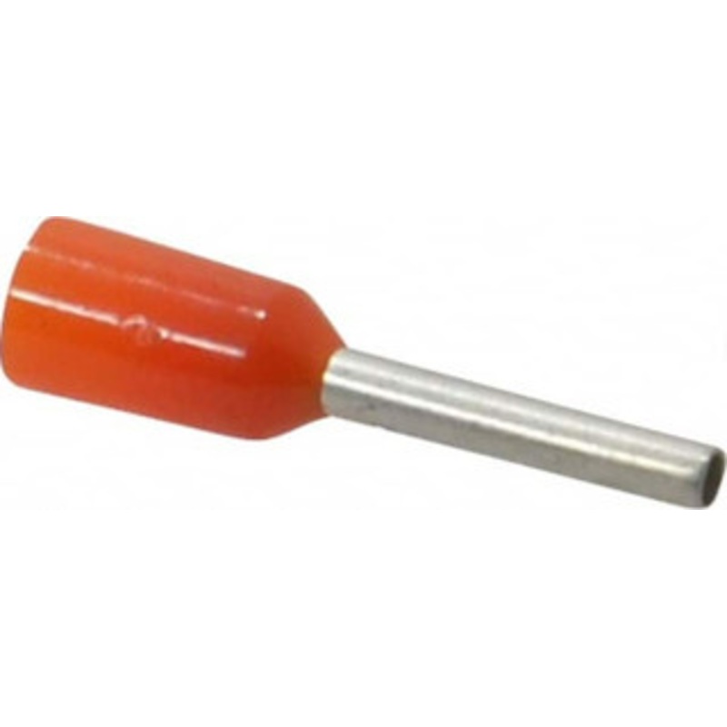 ACI Advance Controls, Inc. 22 AWG, Partially Insulated, Crimp Electrical Wire Ferrule 8mm Long x 1.3mm Diameter Pin, 14mm Overall Length 107661 - 03217494