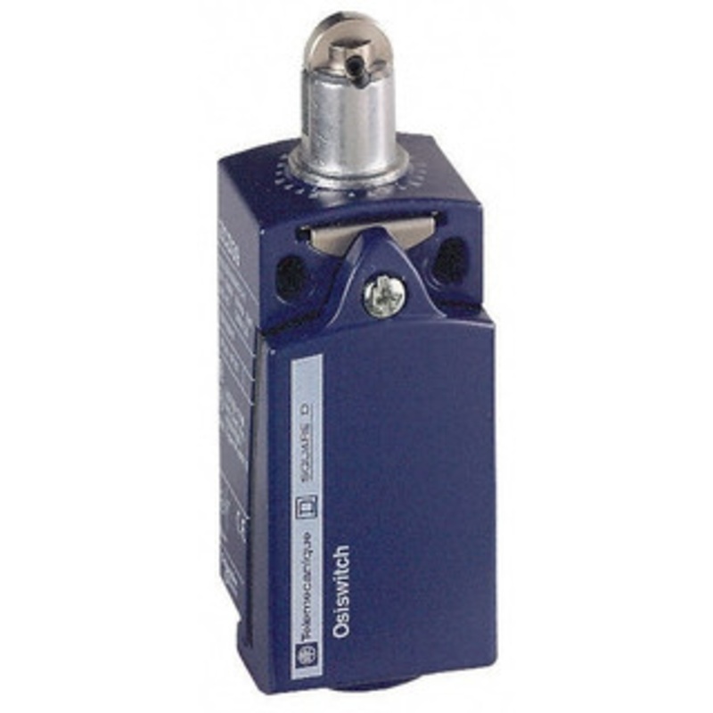 Telemecanique Sensors SPDT, NC/NO, 240 VAC, 250 VDC, Screw Terminal, Roller Plunger Actuator, General Purpose Limit Switch 1, 2, 4, 6, 12, 13 NEMA Rating, IP66, IP67 IPR Rating XCKP2102G11 - 59759712