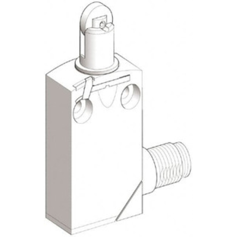 Telemecanique Sensors SPDT, NC/NO, 240 VAC, 250 VDC, Screw Terminal, Roller Plunger Actuator, General Purpose Limit Switch 1, 2, 6, 12, 13, 4X, 6P NEMA Rating, IP66, IP67, IP68 IPR Rating XCMD2102M12 - 59759597