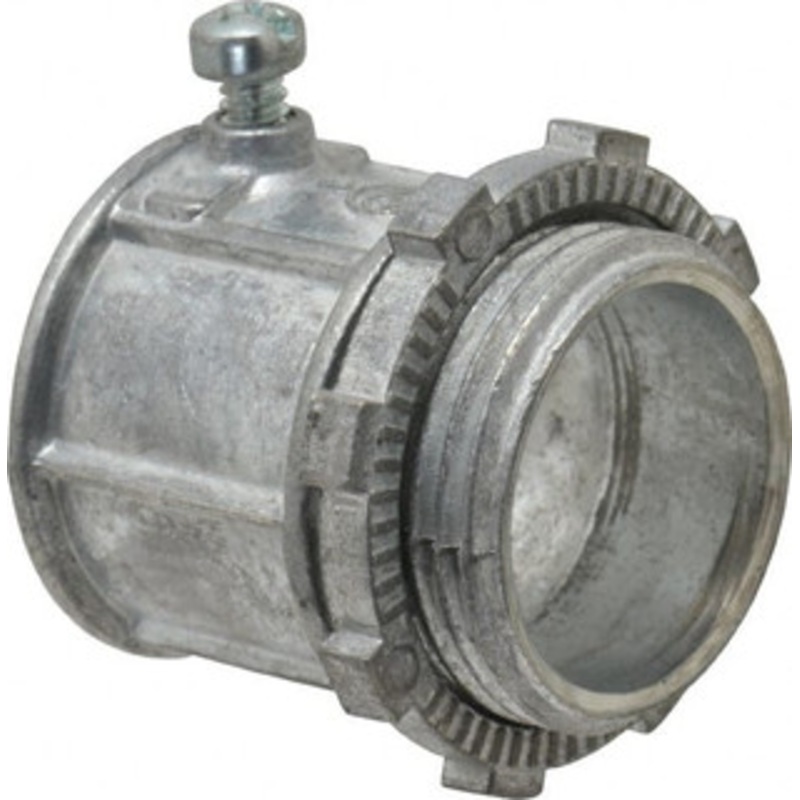 Thomas & Betts 1 Trade EMT Conduit Connector Die Cast Zinc, Noninsulated, Straight Connector, Set Screw Connection TC223SC - 01148832