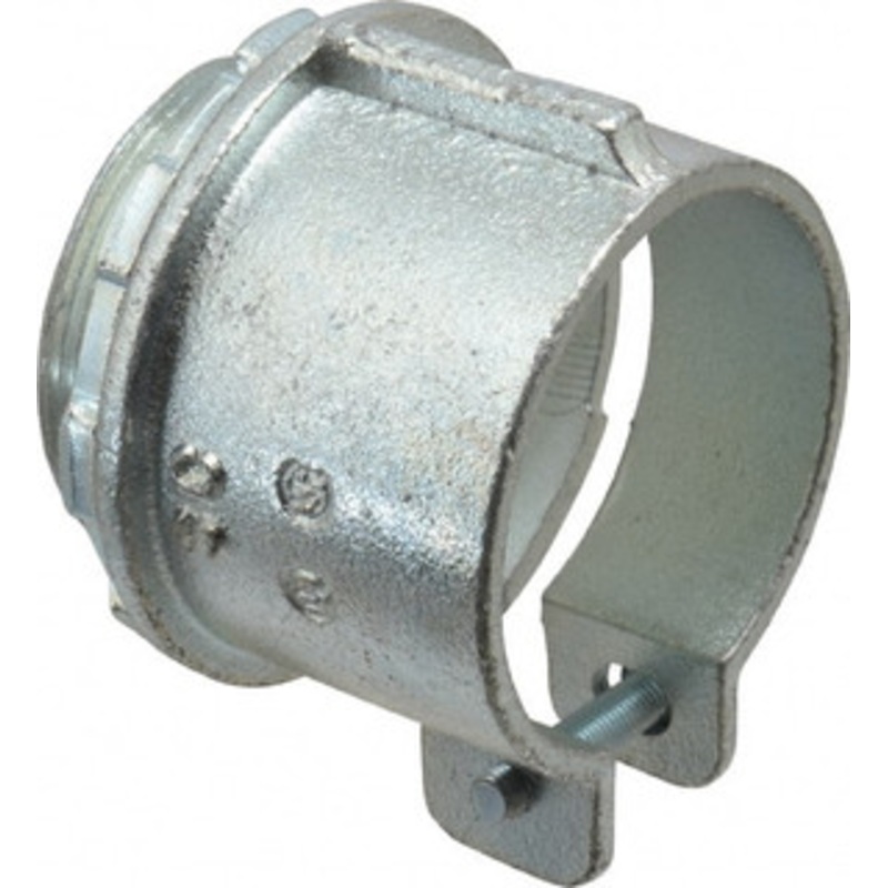 Thomas & Betts 2 Trade FMC Conduit Connector Malleable Iron, Noninsulated, Straight Connector, Squeeze Clamp Connection 259 - 54058060