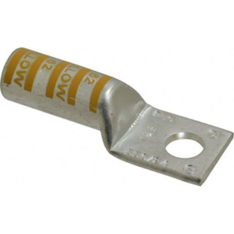 Thomas & Betts 250 kcmil Wire Noninsulated Compression Connection Square Ring Terminal 1/2 Stud, 3.15 OAL x 1.13 Wide, Tin Plated Copper Contact 54913BE - 54059696